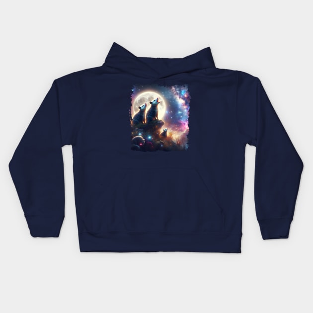 Lunar Possums’ Enchantment Kids Hoodie by FreshIdea8